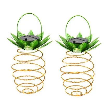 1 to 2 Pieces 24LED Pineapple Solar Patio Lights