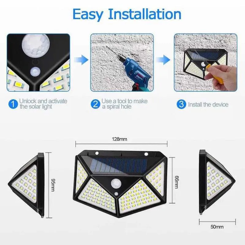 100 Solar Wall Lights Outdoor – Bright And energy Efficient