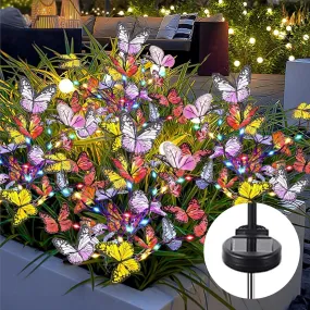2-Pack Solar-Powered Butterfly Garden Lights – Color-Changing LED Decor for Patios, Yards, and Pathways