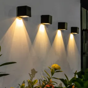 2-Pack Solar Powered Oudoor Landscape Wall Lights