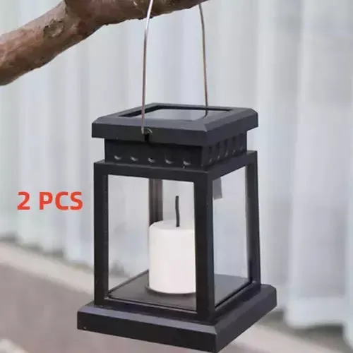 2-Pack Waterproof Solar Hanging Lanterns – LED Outdoor Garden & Table Lamps