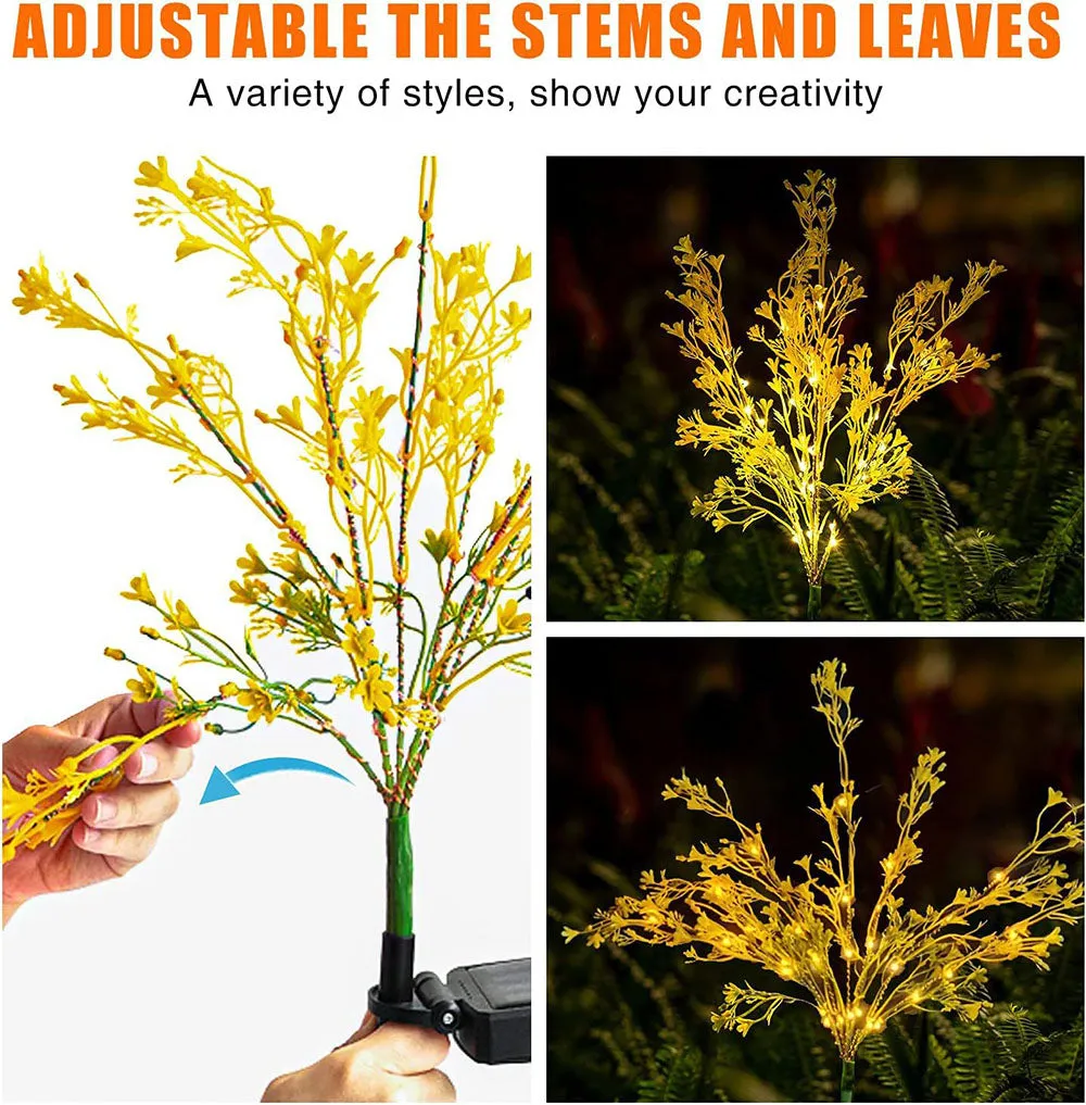 2 Pcs - Solar Powered Canola Flower Stake Light