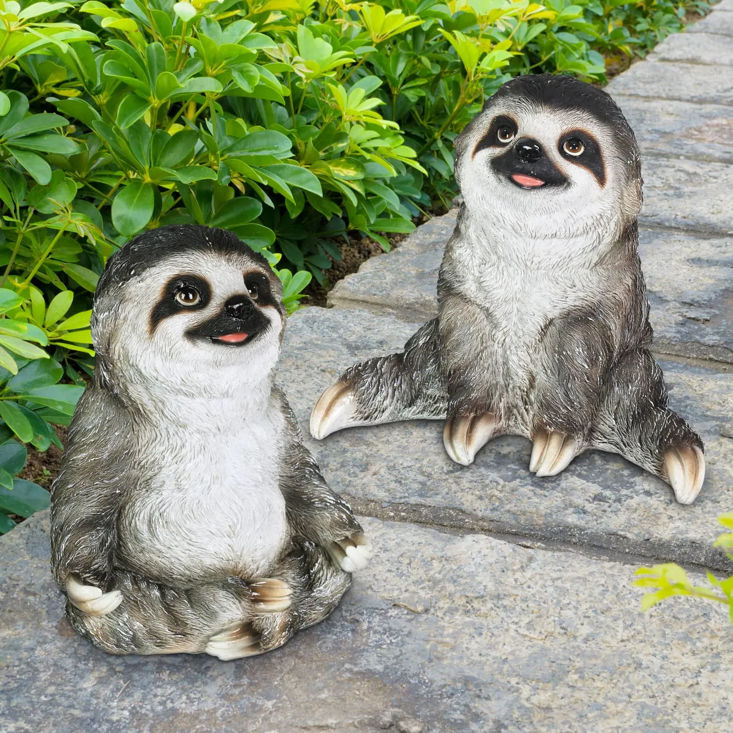 2 Piece Yoga Sloth Statue Assortment, 6 Inch