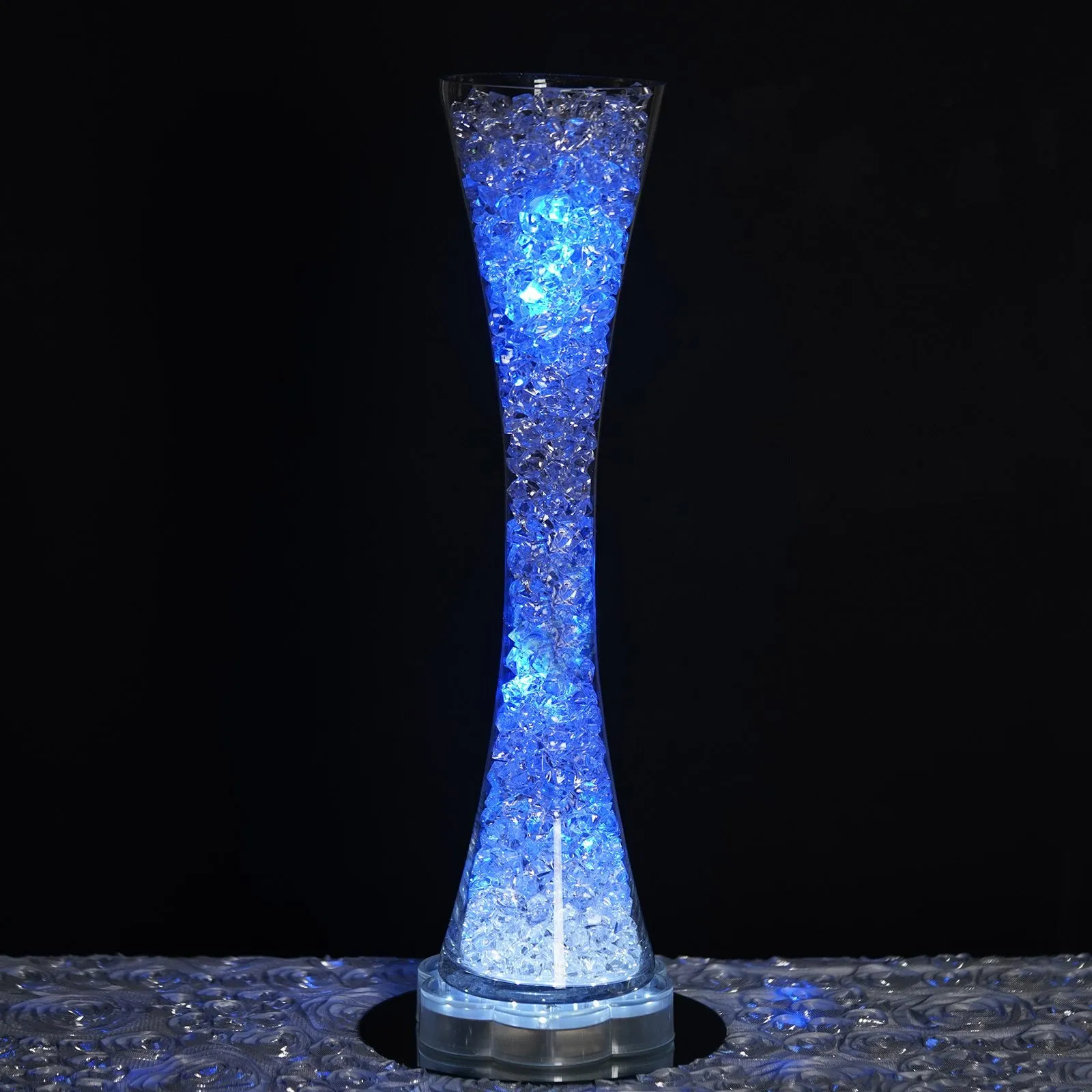 20" Tall Clear Hourglass Shaped Floral Centerpiece Vase Wedding Party Decoration - 6 PCS