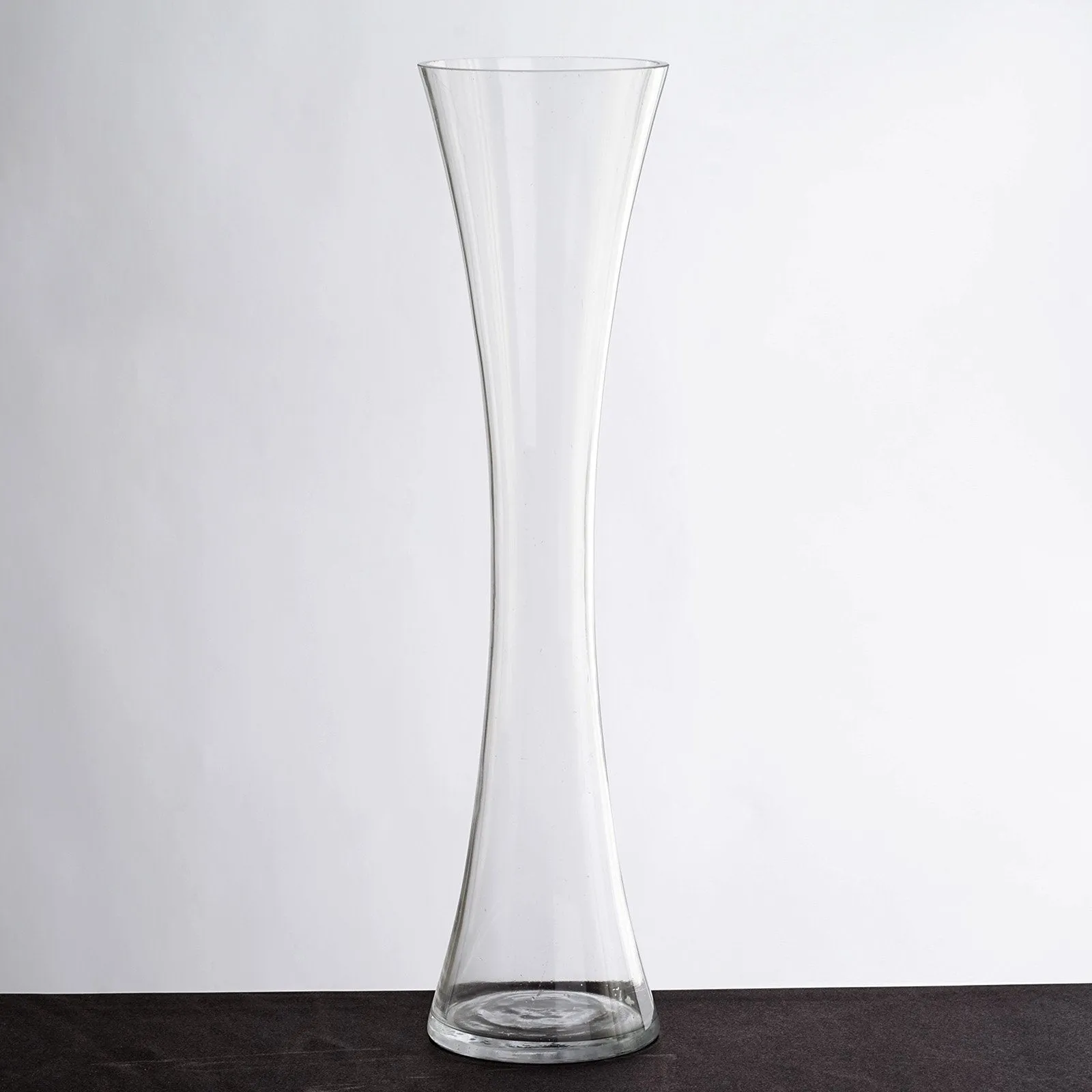 20" Tall Clear Hourglass Shaped Floral Centerpiece Vase Wedding Party Decoration - 6 PCS
