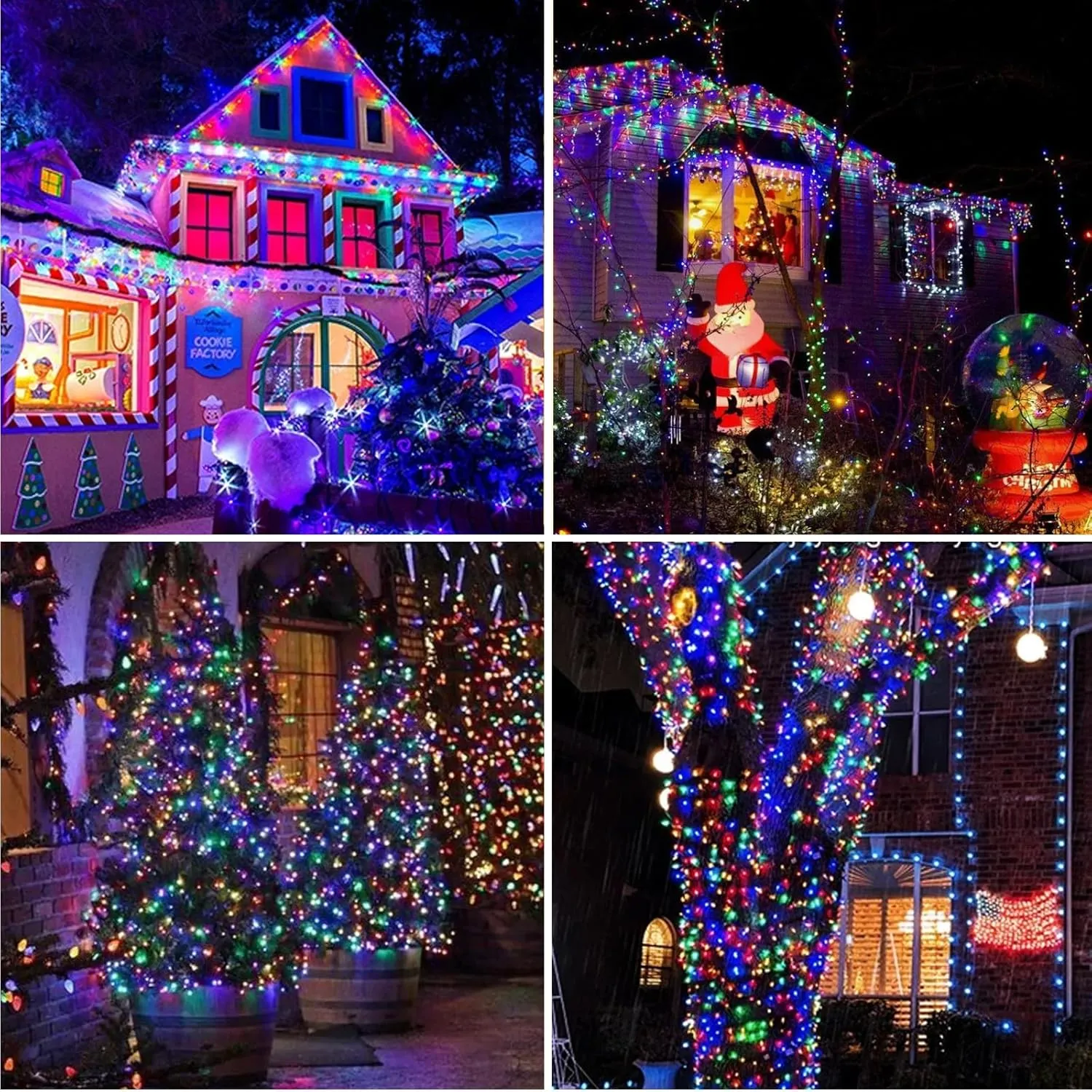 24m 200 LED Multi-Color Solar String Lights - Perfect for Outdoor Celebrations