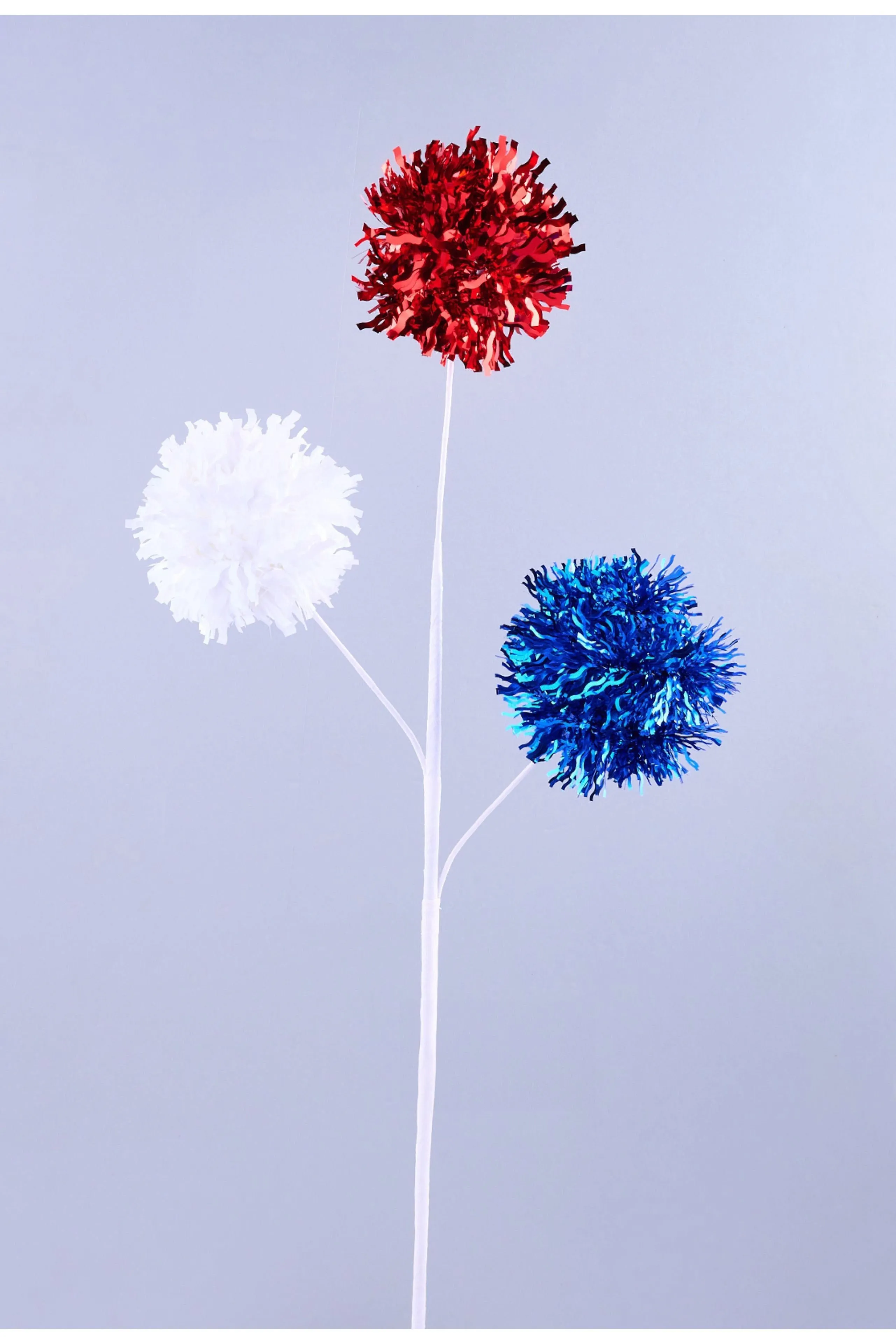 24" Patriotic Firework Tinsel Ball Spray