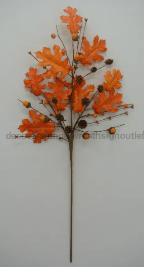 32 In Oak Leaf Pinecone Spray 64488-Or