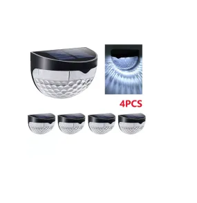 4 Pack Super Bright Solar-Powered LED Door, Fence, and Wall Lights for Outdoor Garden