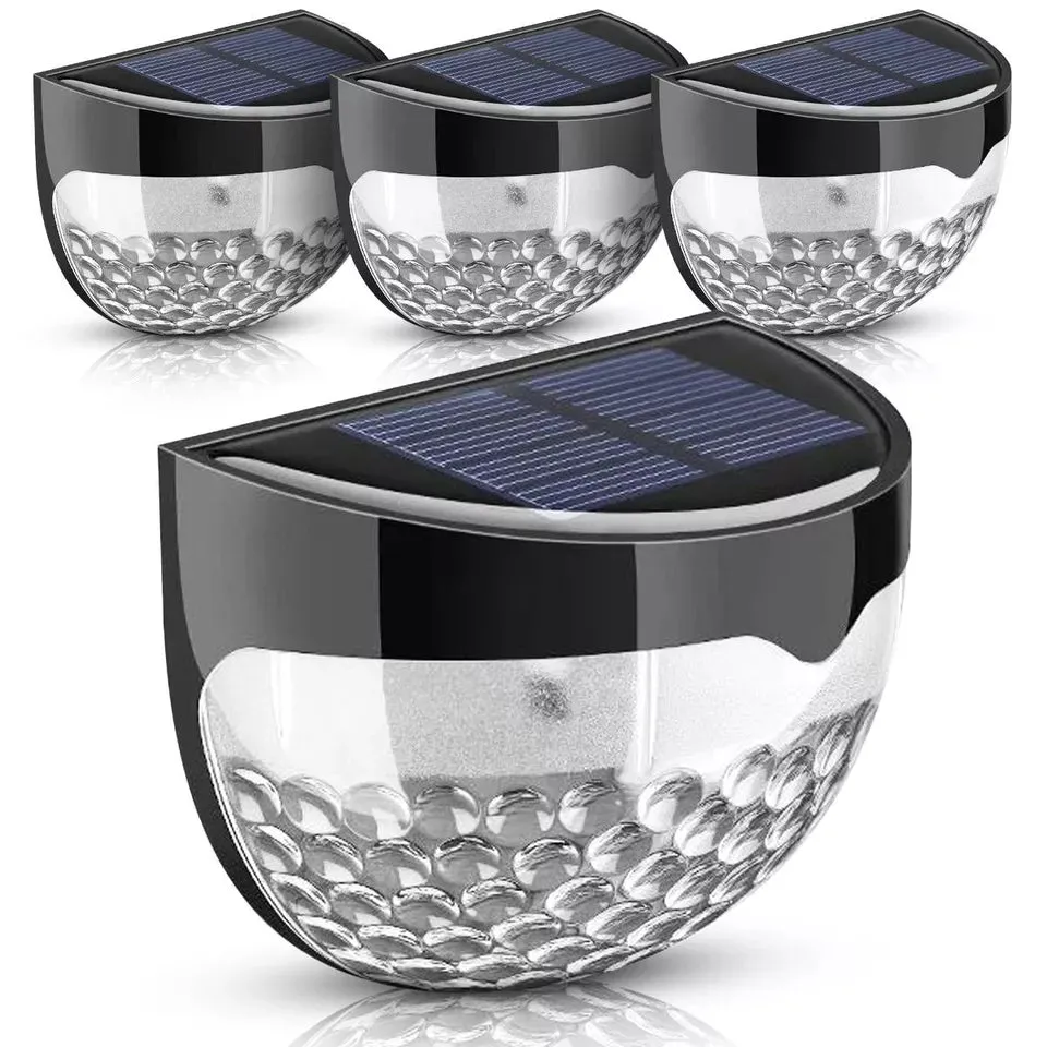 4 Pack Super Bright Solar-Powered LED Door, Fence, and Wall Lights for Outdoor Garden