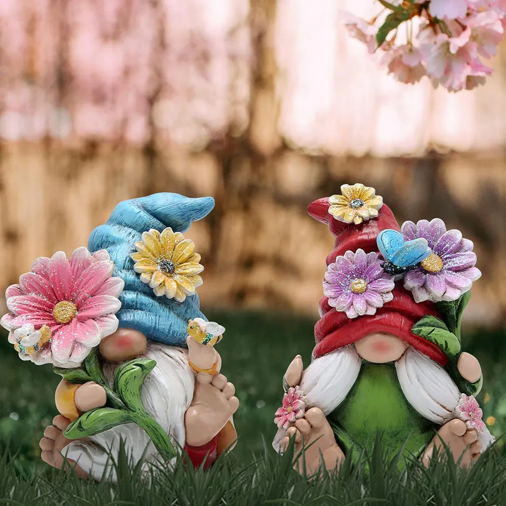 Adorable Flower Gnome Decoration