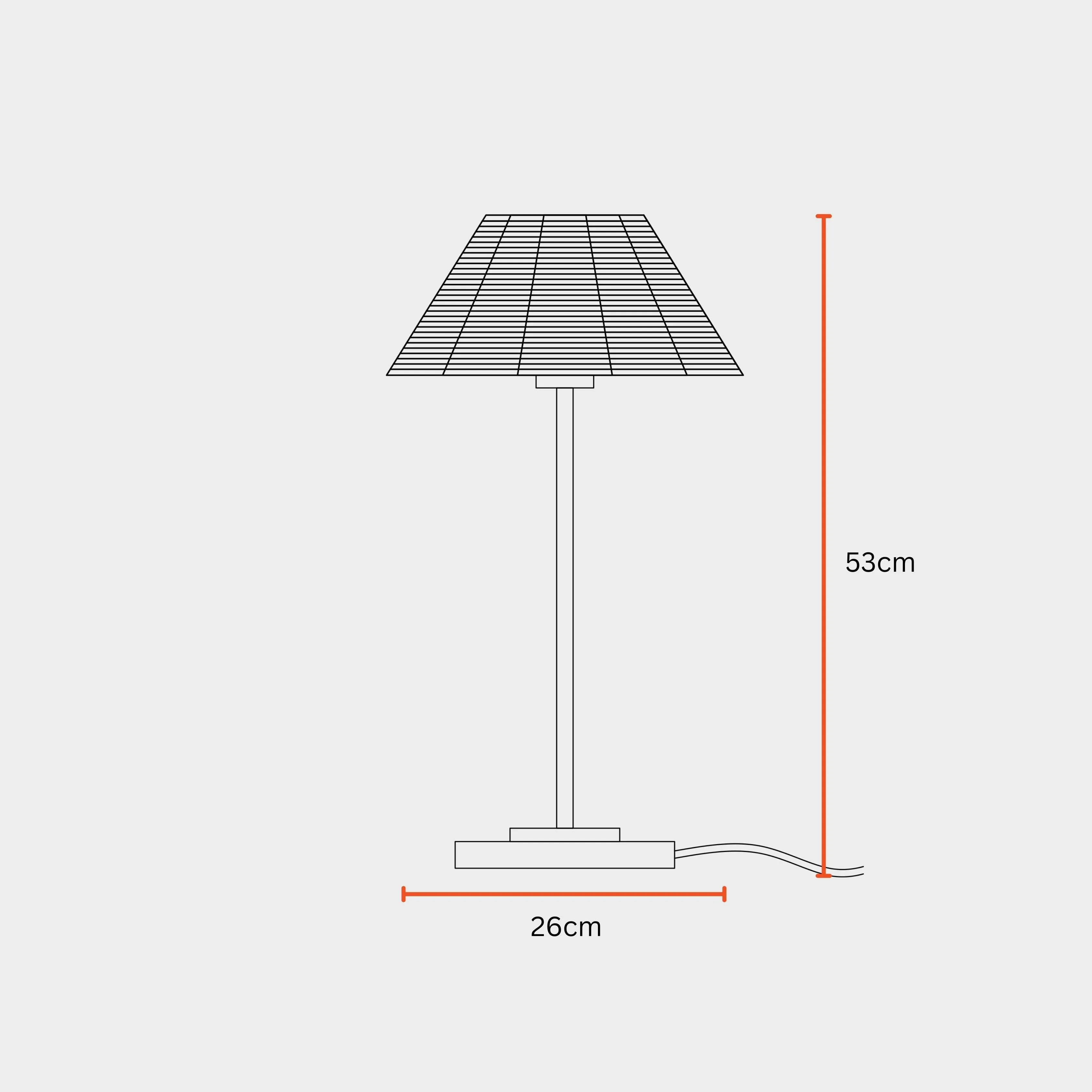 Aesthetic Natural Cane Finish Table Lamp | Decorative Light For Home