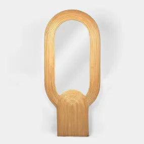 Amira Natural Rattan Floor Mirror