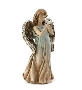 Angel Girl Holding a Dove