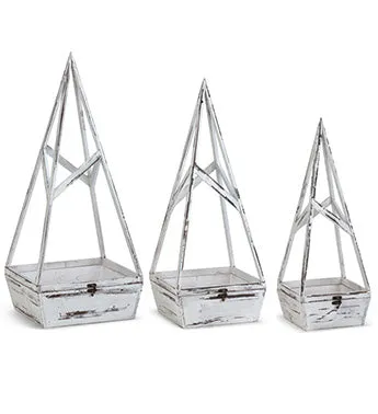 Antique White Terrariums