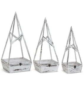 Antique White Terrariums