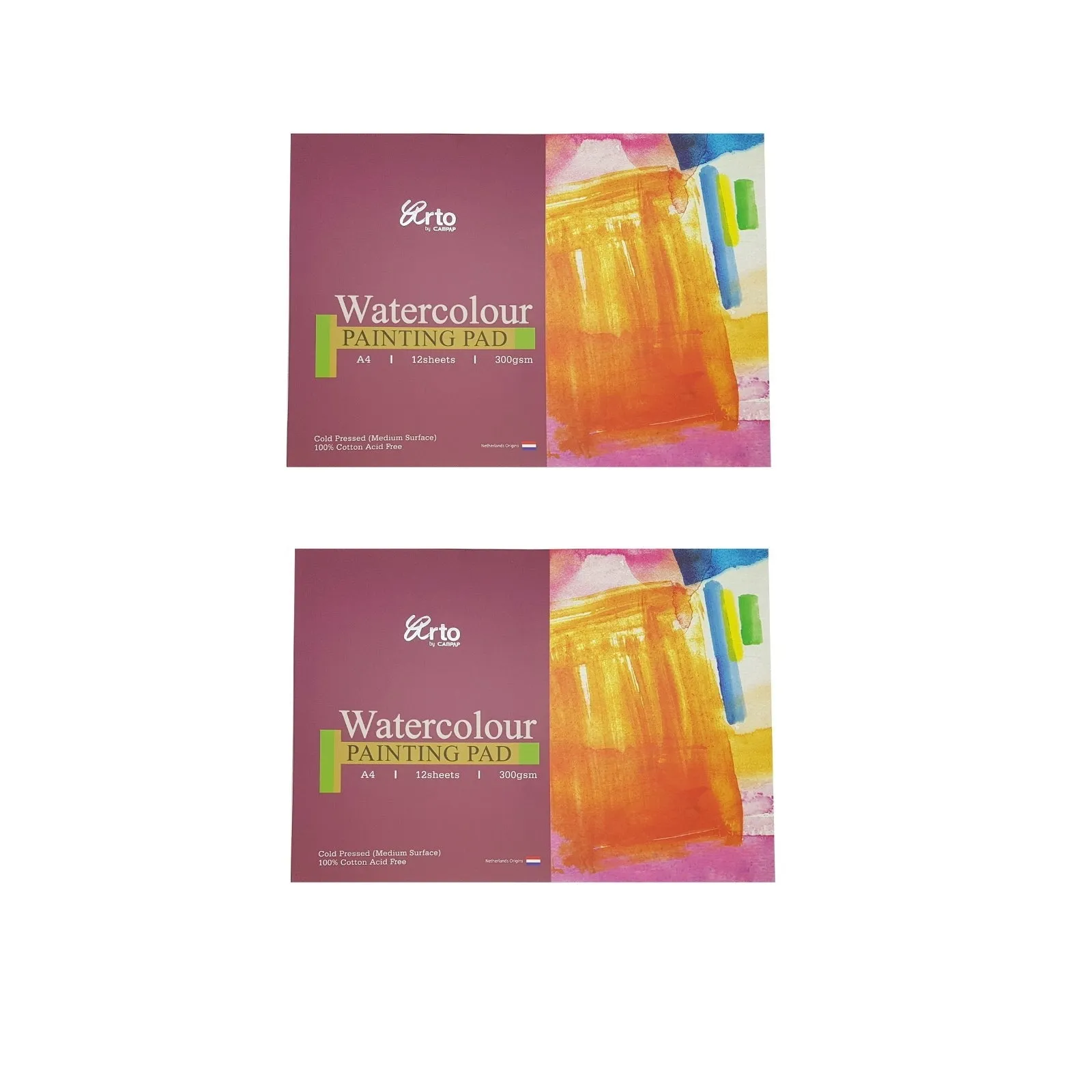 Arto A4 Cold Pressed 100% Cotton Painting Paper Pad 300gsm 24 Sheets
