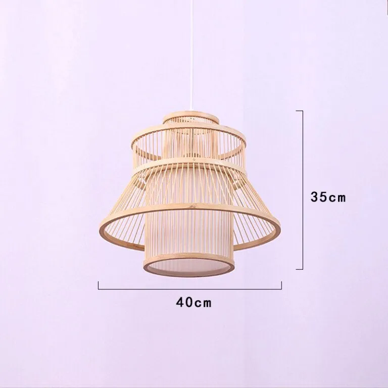 Bamboo Wicker Rattan Bloom Pendant Light By Artisan Living-12346