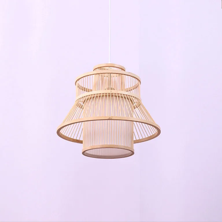 Bamboo Wicker Rattan Bloom Pendant Light By Artisan Living-12346