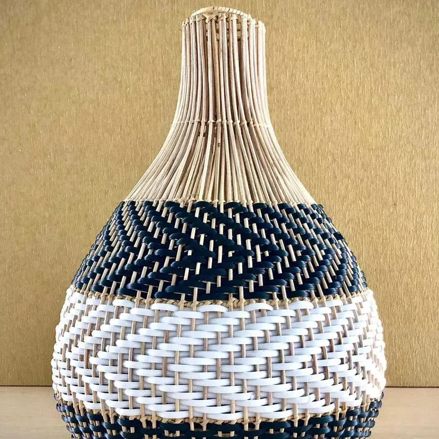 Black Ryaki Rattan Pendant Lampshade
