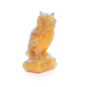 Boyd Glass Vintage 1979 Glass Figurine Boyd Glass Owl #006