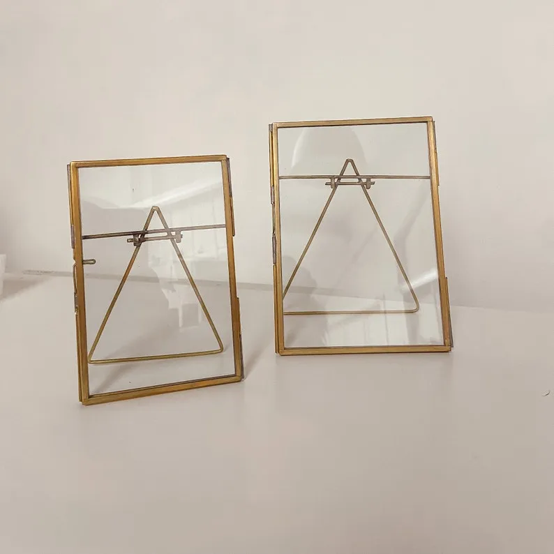 Brass Photo Frames Table Numbers (Free Standing) Wedding Stationery