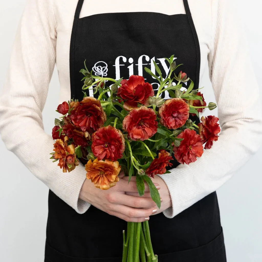 Brick Red Butterfly Ranunculus Flower