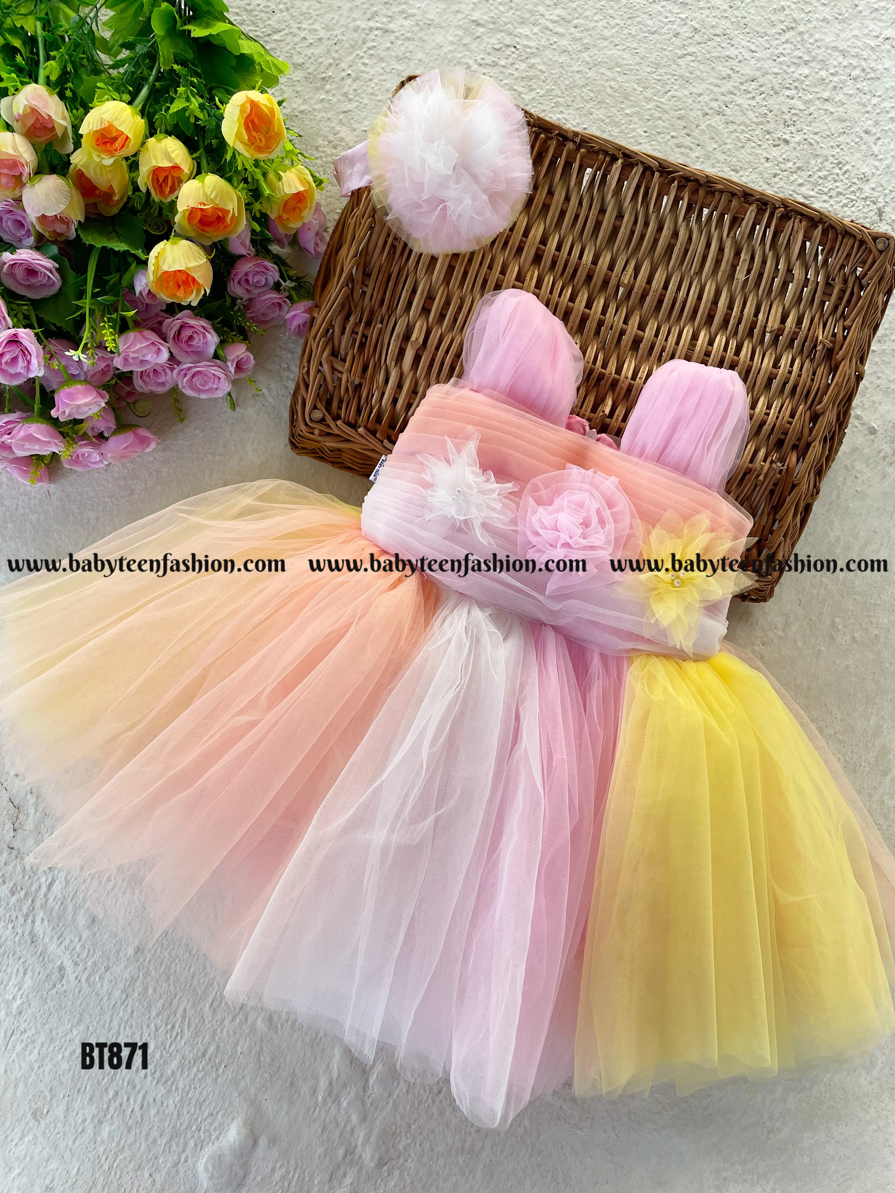 BT871 Sunset Sherbet  A Whirl of Pastel Perfection for Your Princess