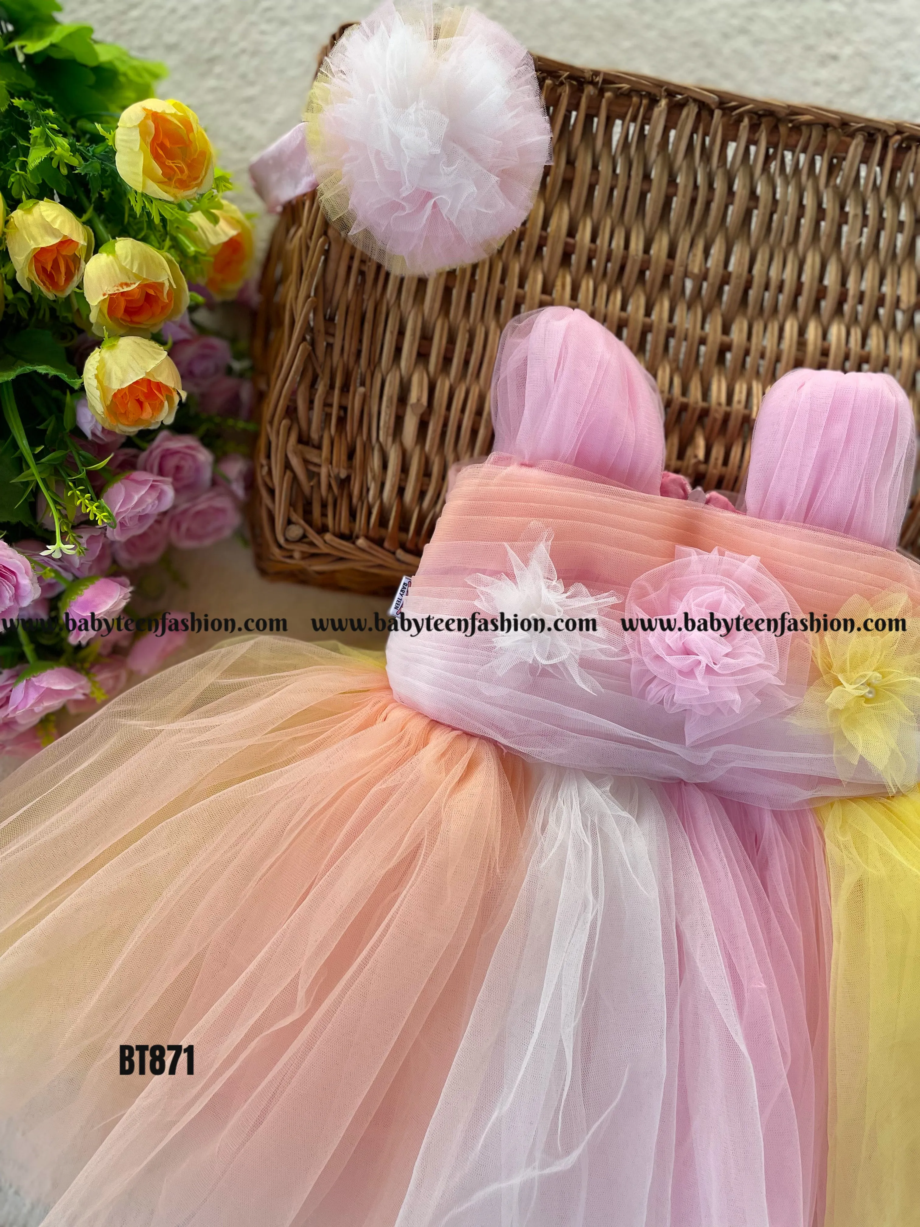 BT871 Sunset Sherbet  A Whirl of Pastel Perfection for Your Princess