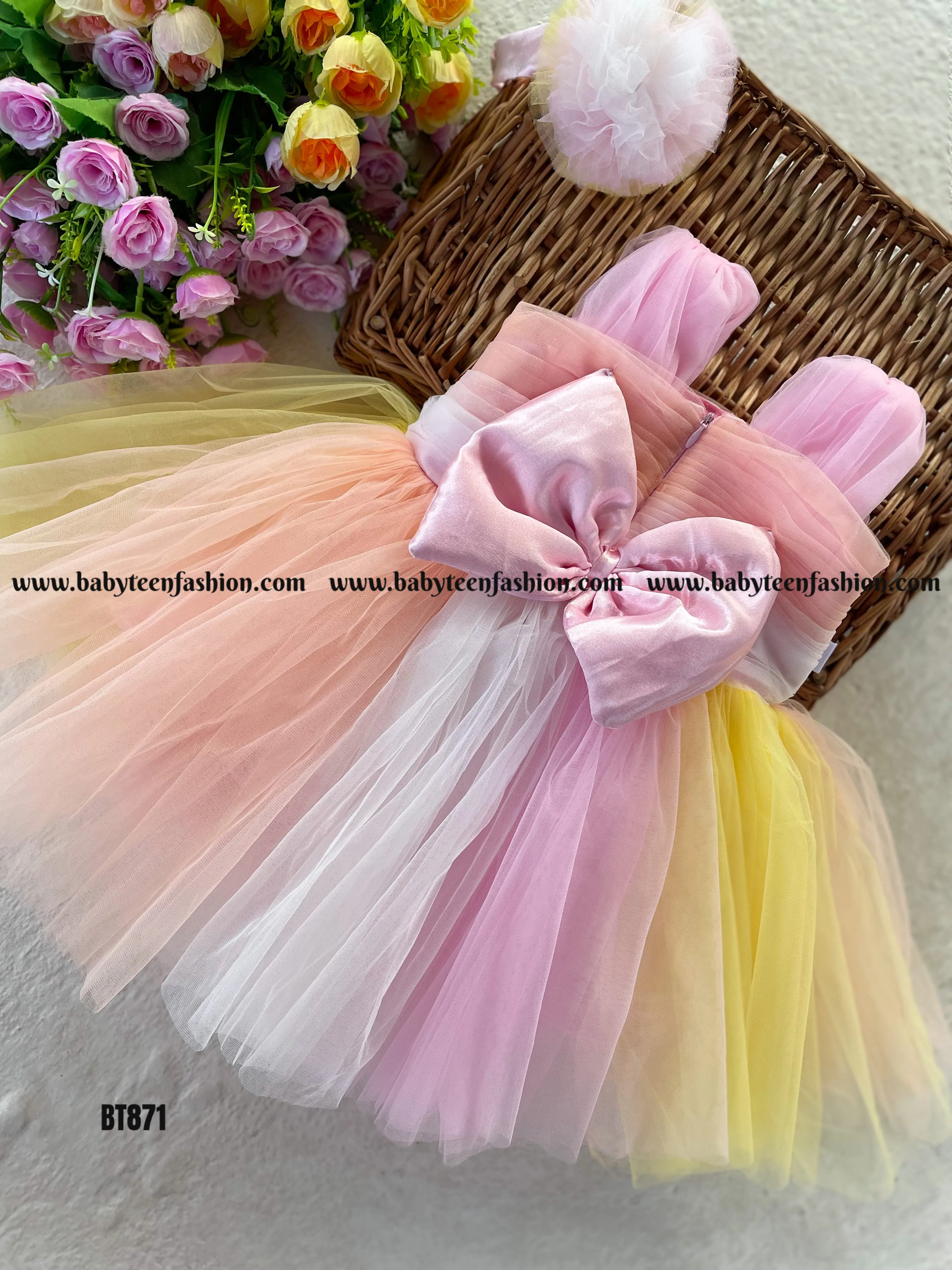 BT871 Sunset Sherbet  A Whirl of Pastel Perfection for Your Princess