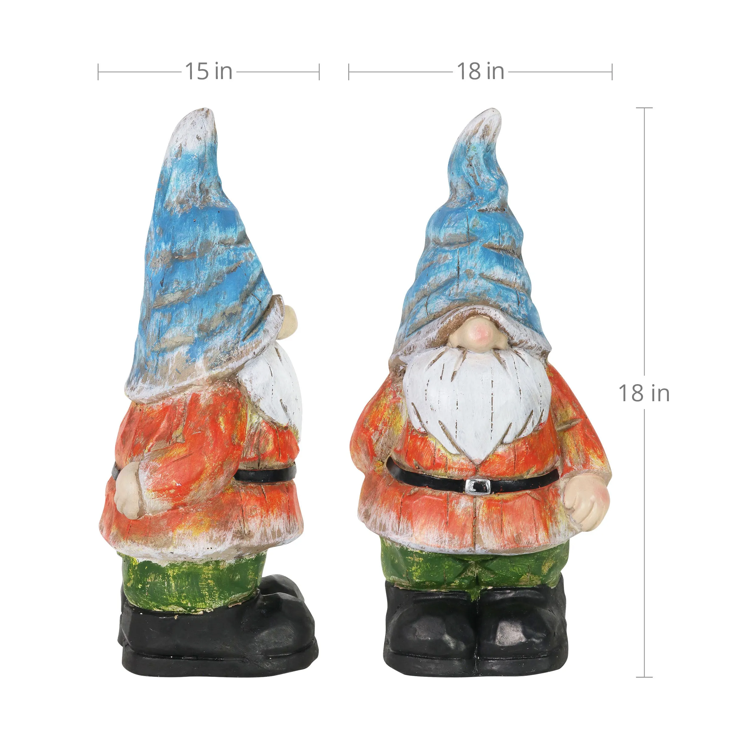 Can't See Corey Wrinkled Hat  Garden Gnome Statue, 18 Inch