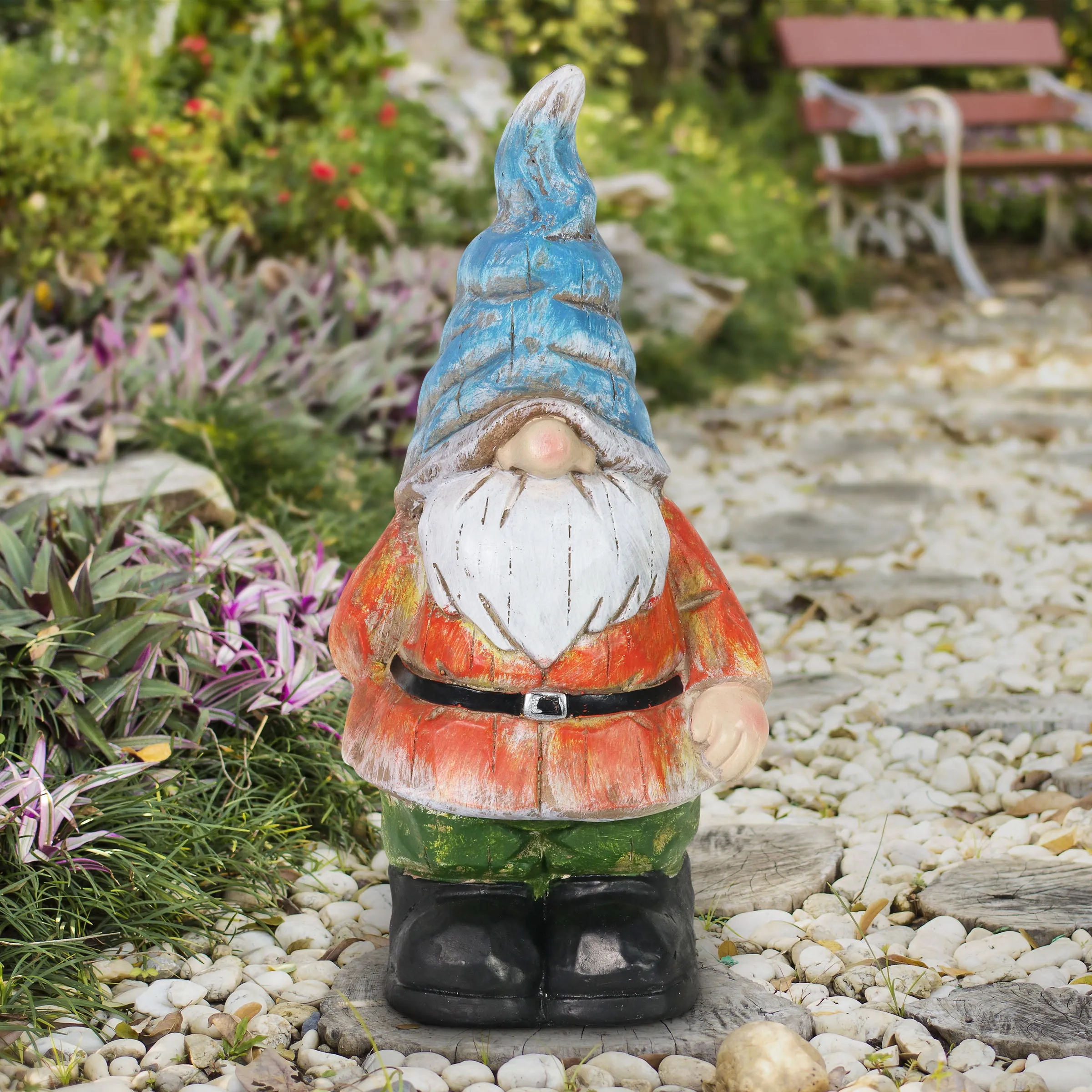 Can't See Corey Wrinkled Hat  Garden Gnome Statue, 18 Inch