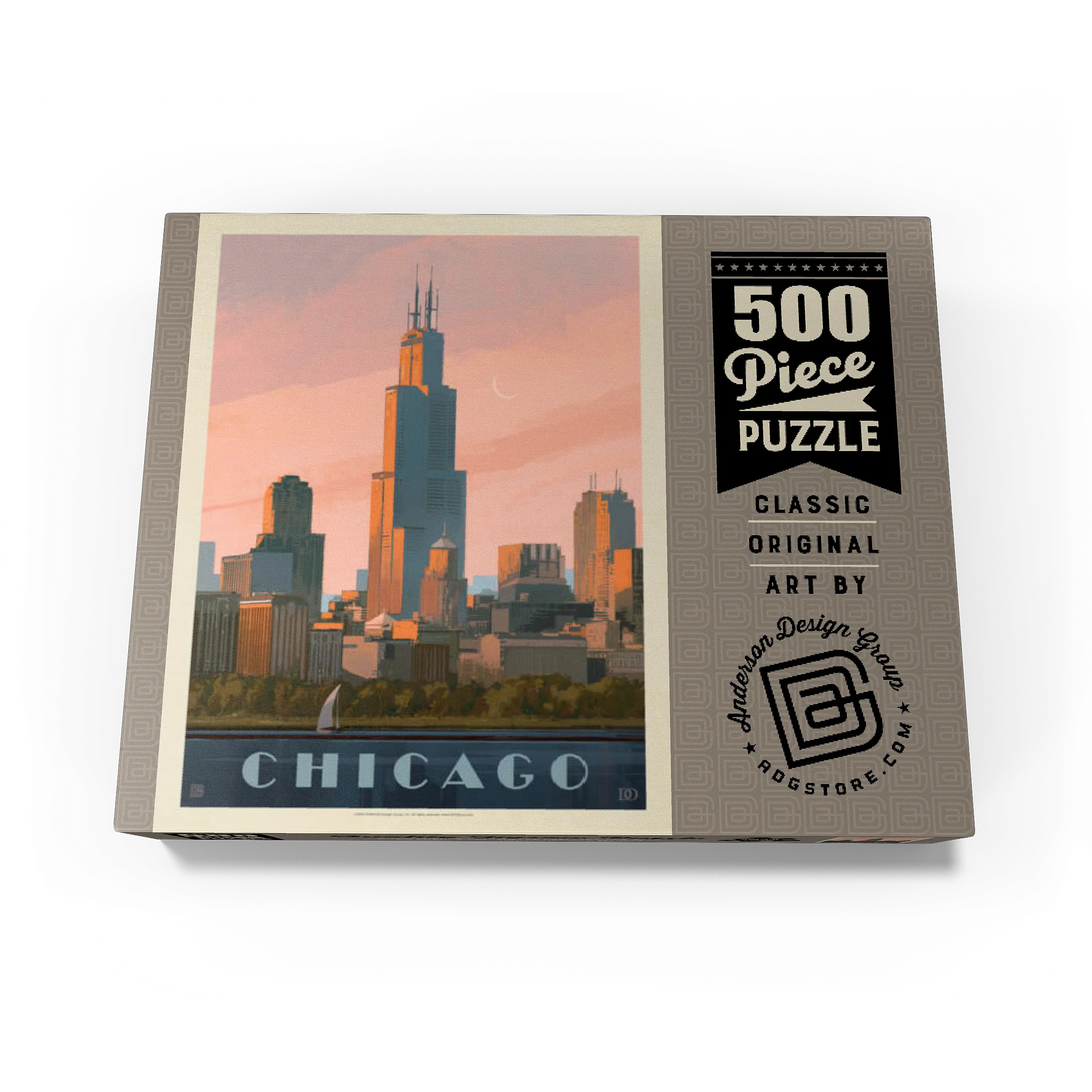 Chicago skyline: Lake Michigan, Vintage Poster