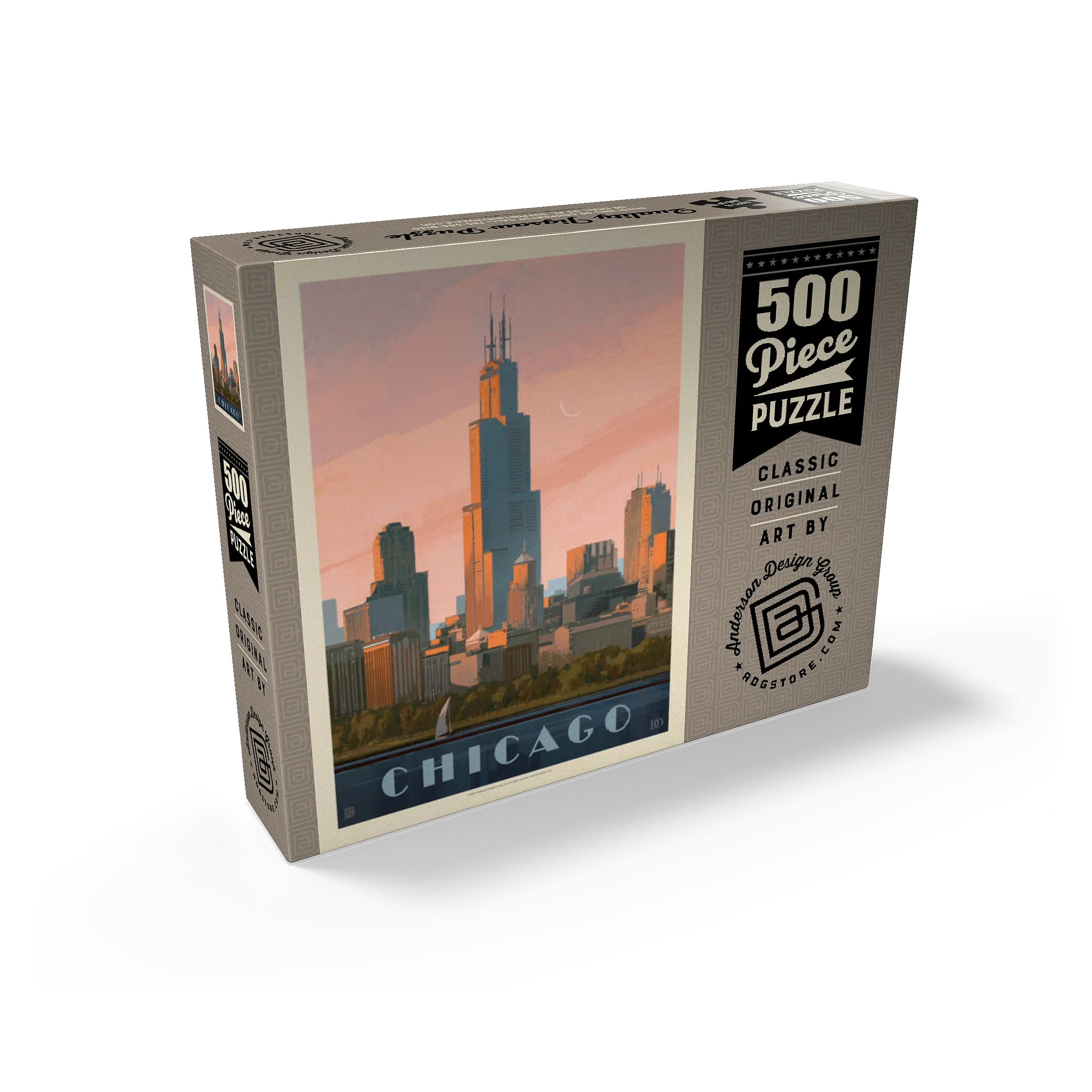 Chicago skyline: Lake Michigan, Vintage Poster