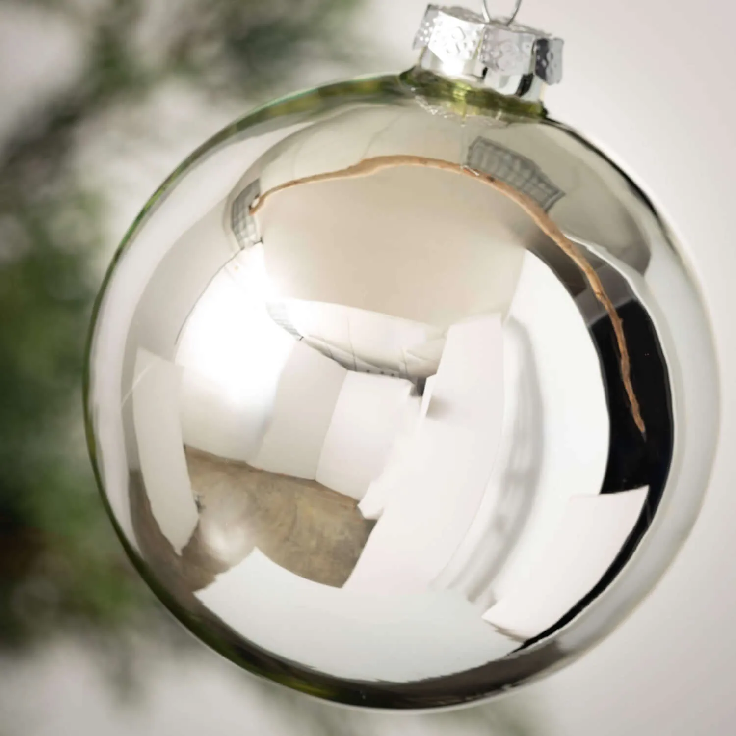 Classic Silver Ball Ornament