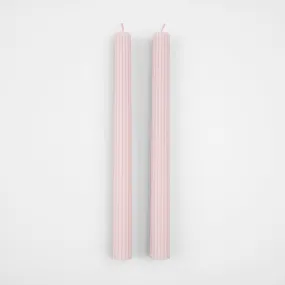 Cotton Candy Pink Table Candles (x 2)