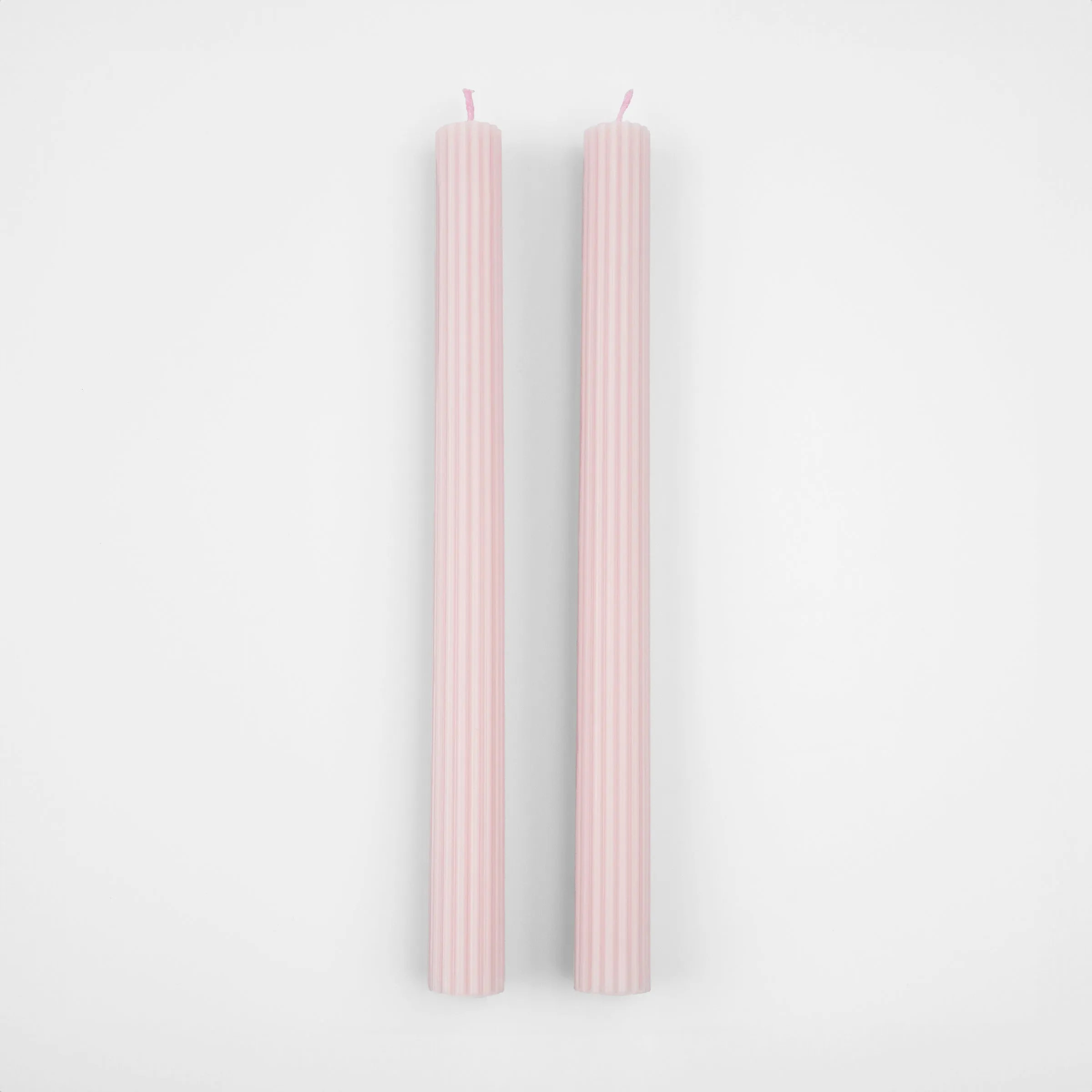 Cotton Candy Pink Table Candles (x 2)