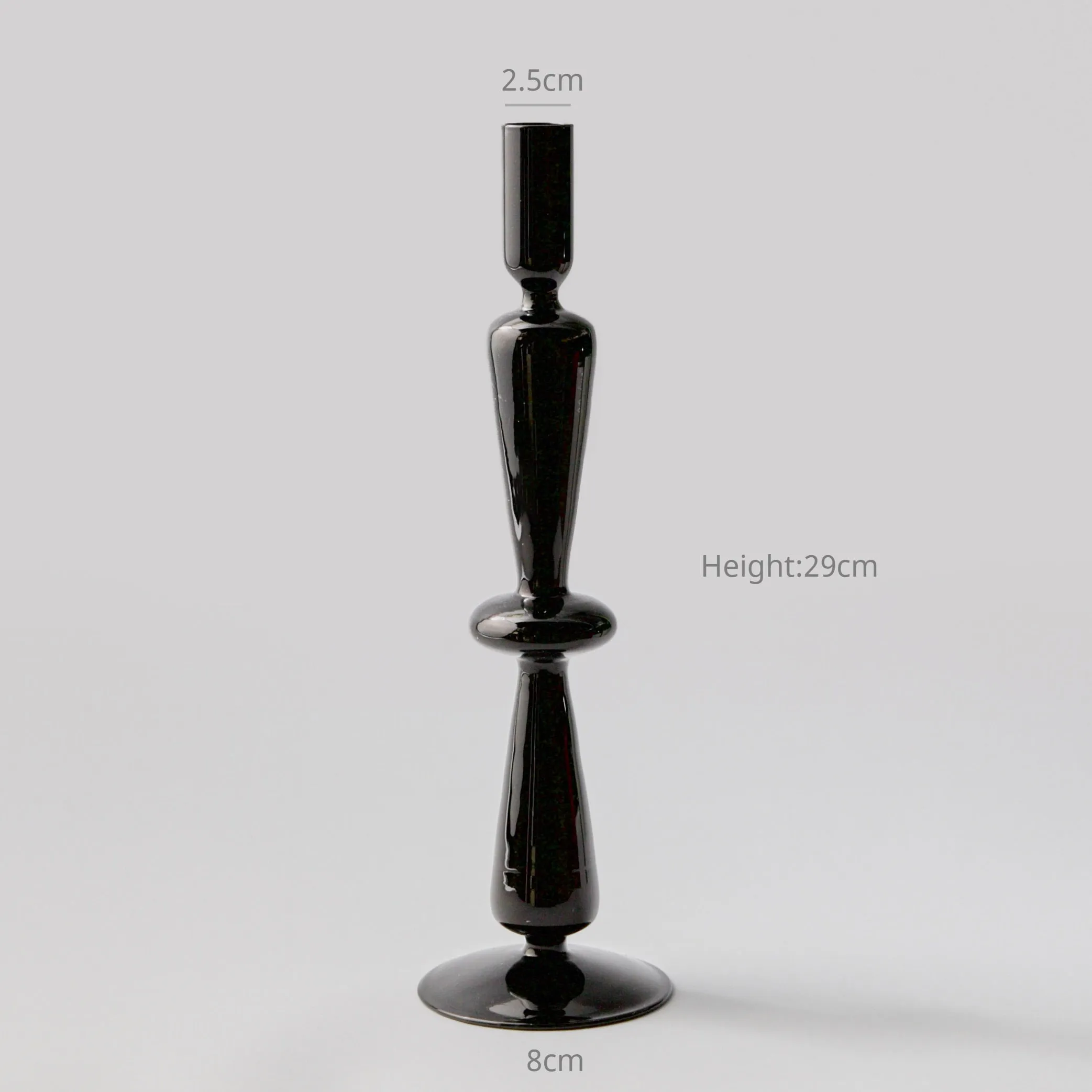 Creative Hydroponic Glass black candlestick glass vase candle stand Desktop Decor Home Decoration Art Nordic Home