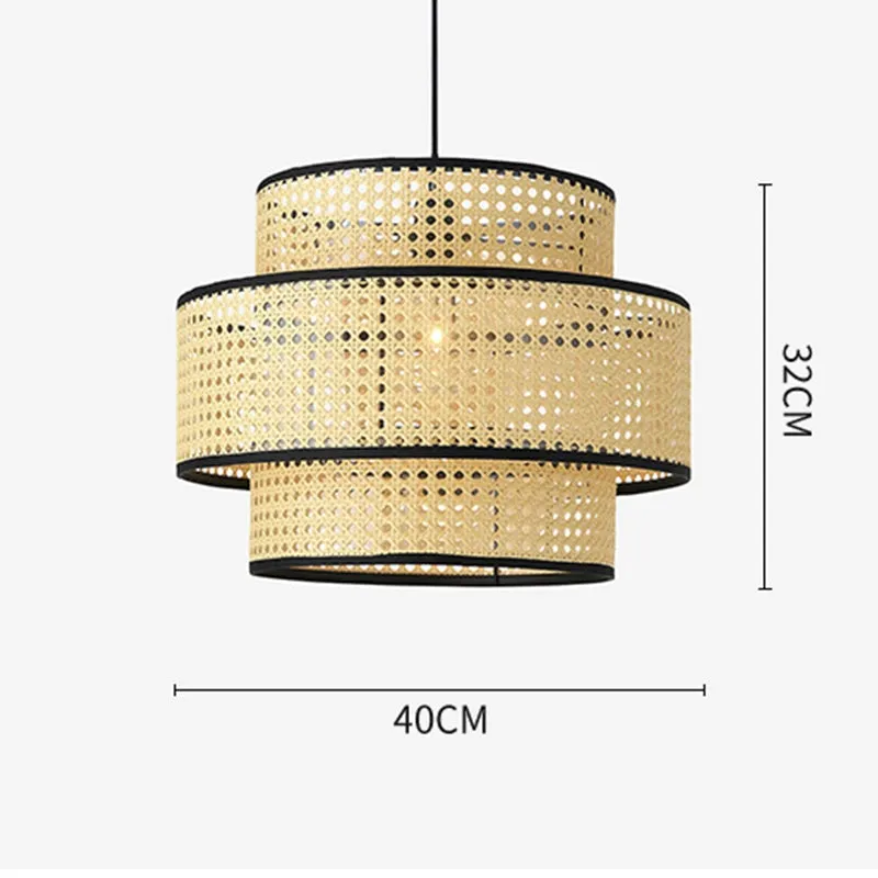 Creative Rattan Weaving Lamps Hanging Lampshade