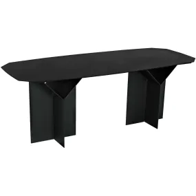 Darius Rectangular Dining Table, Matte Black