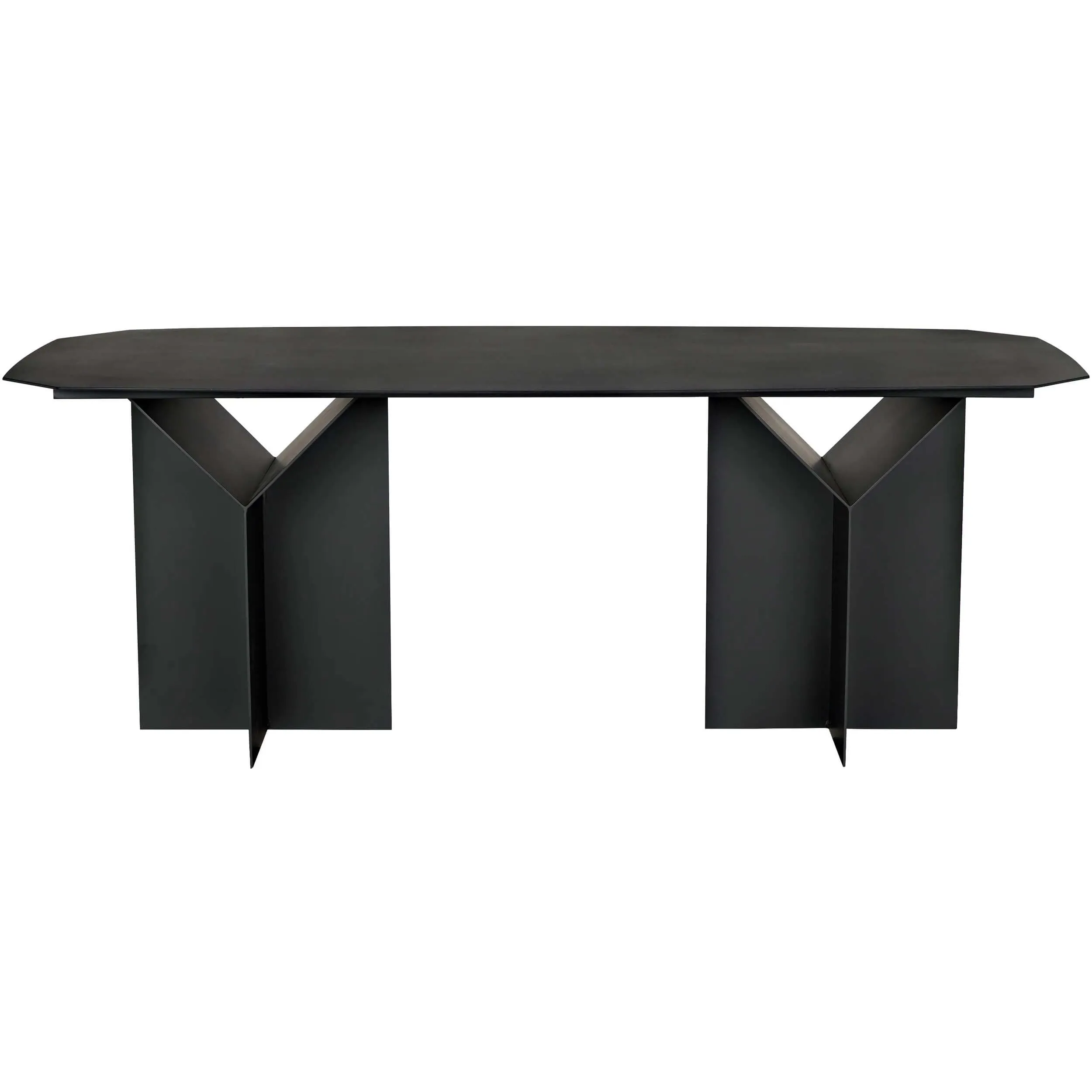 Darius Rectangular Dining Table, Matte Black