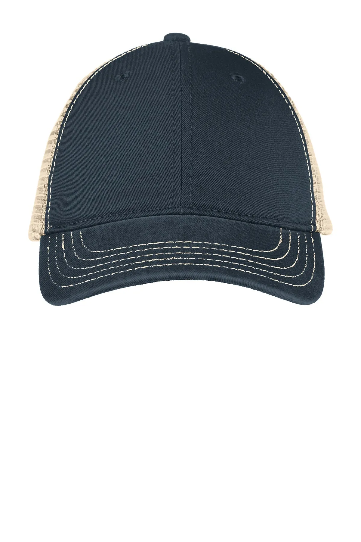 District Super Soft Mesh Back Caps, New Navy/ Stone