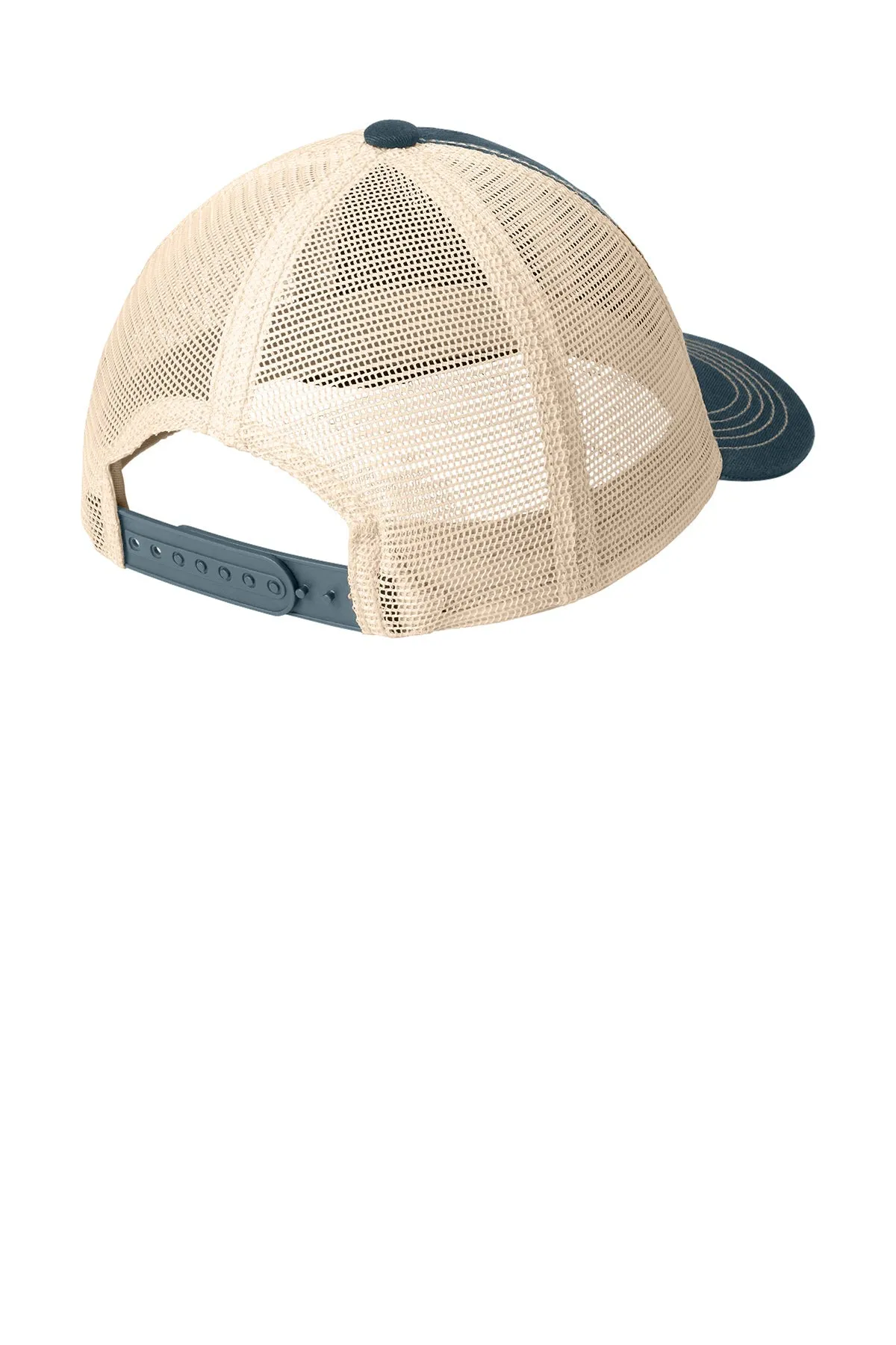 District Super Soft Mesh Back Caps, New Navy/ Stone