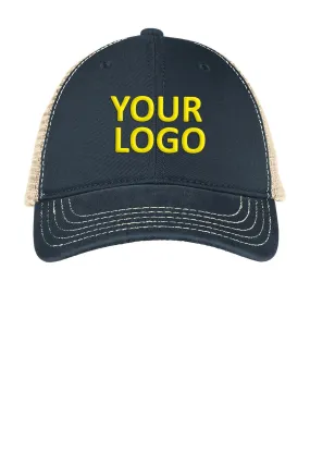 District Super Soft Mesh Back Caps, New Navy/ Stone