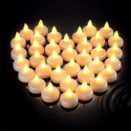 Eswarr Electricals Floating Sensor LED Candlelight - Illuminate Moments with Sublime Sophistication - Pack of 36