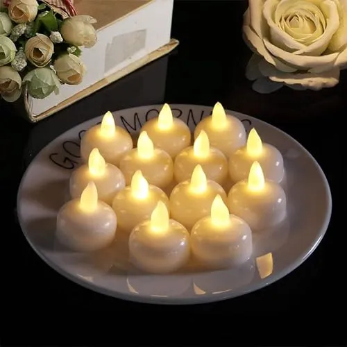 Eswarr Electricals Floating Sensor LED Candlelight - Illuminate Moments with Sublime Sophistication - Pack of 36