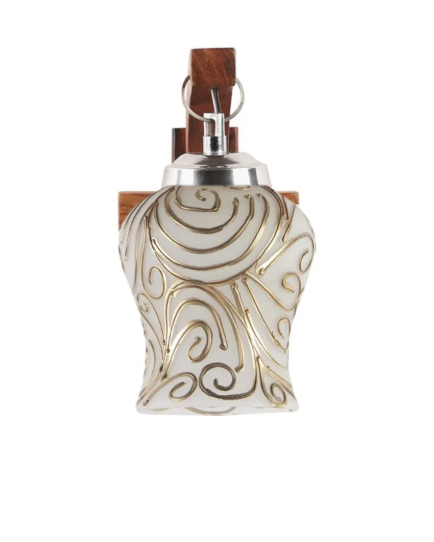 Ethereal Mosaic Glass Wooden Wall Lamp