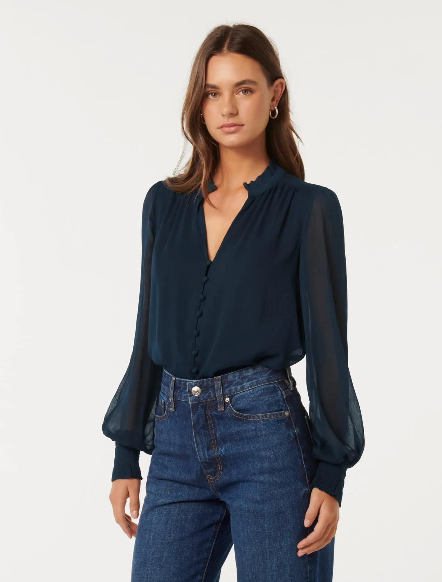 Flora Fluted Pleat Blouse