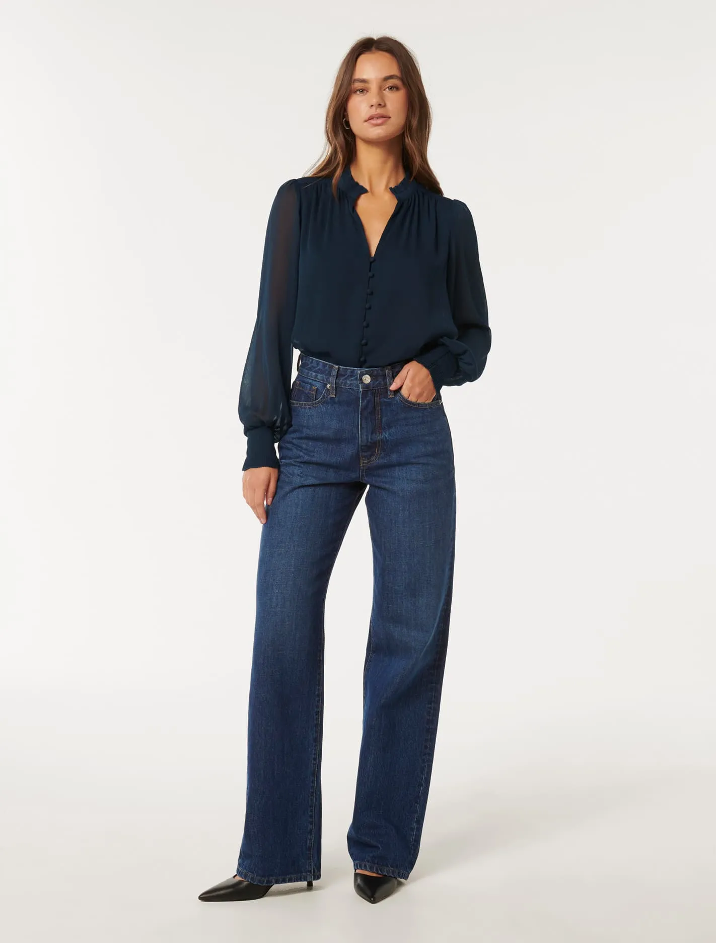 Flora Fluted Pleat Blouse