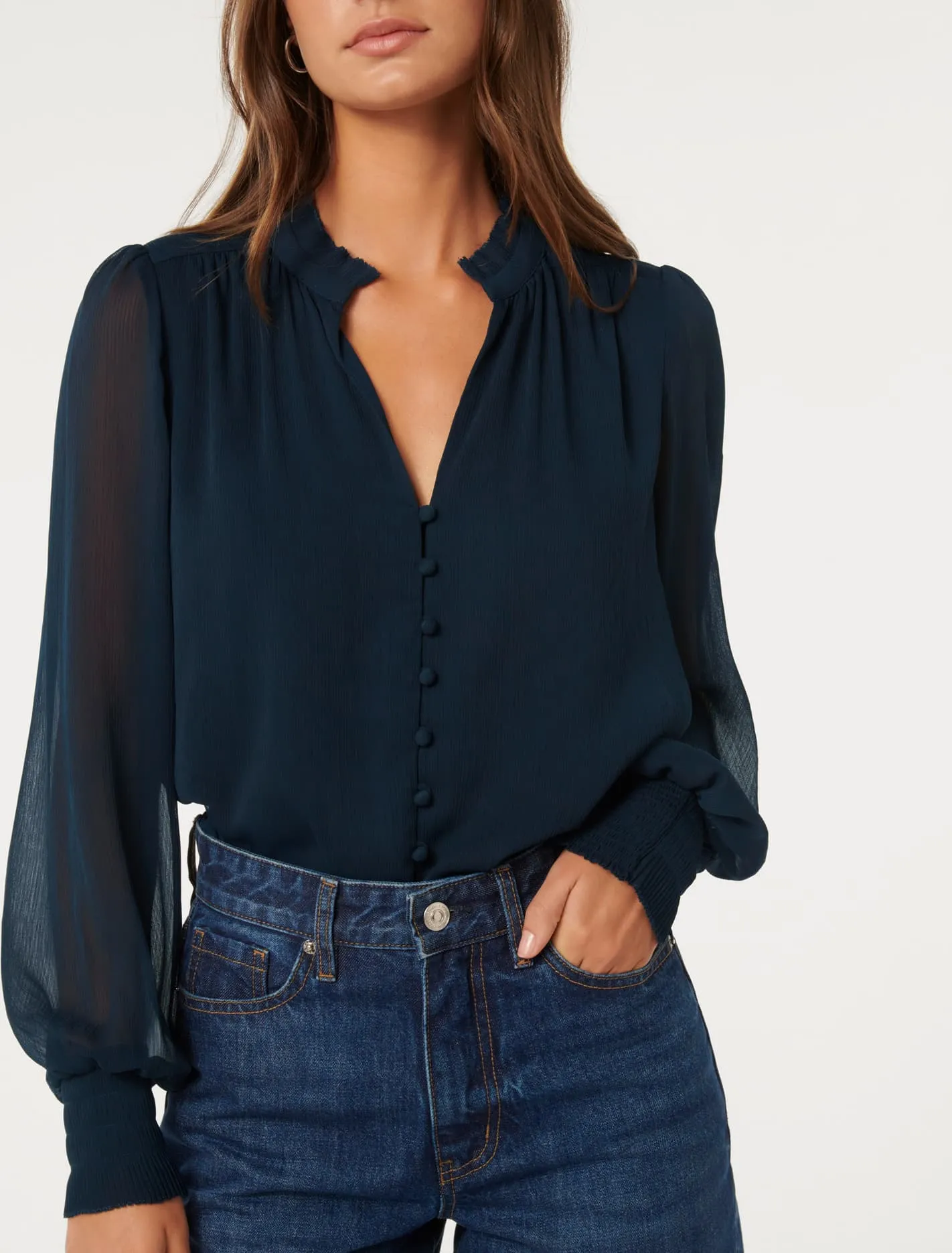 Flora Fluted Pleat Blouse